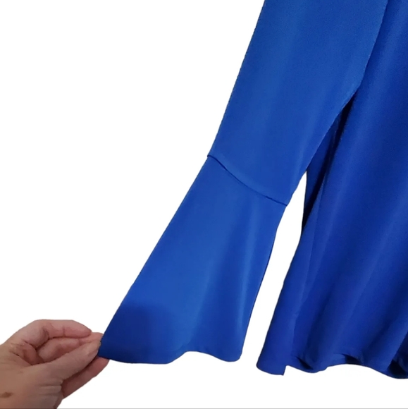 Michael Kors Royal Blue Bell Sleeve Top - Picture 7 of 7